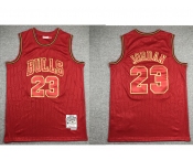 Men's Chicago Bulls #23 Michael Jordan Red 1997-98 Hardwood Classics Soul AU Throwback Jersey