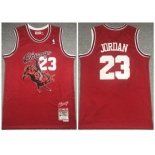 Men's Chicago Bulls #23 Michael Jordan Red Mitchell & Ness Juice Wrld Stitched Basketball Jersey