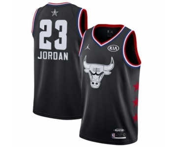 Men's Chicago Bulls #23 Michael Jordan Swingman Black 2019 All-Star Game