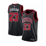 Men's Chicago Bulls #23 Michael Jordan Swingman Black Finished Basketball Jersey - Statement Edition