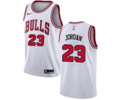 Men's Chicago Bulls #23 Michael Jordan Swingman White Basketball Jersey - Association Edition