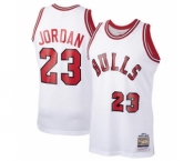 Men's Chicago Bulls #23 Michael Jordan White 1984-85 Throwback Stitched Basketball Jersey