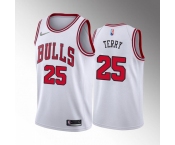 Men's Chicago Bulls #25 Dalen Terry White Stitched Basketball Jersey