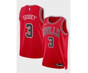 Men's Chicago Bulls #3 Josh Giddey Red Icon Edition Stitched Basketball Jersey