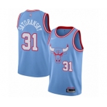 Men's Chicago Bulls #31 Tomas Satoransky Authentic Blue Basketball Jersey - 2019-20 City Edition