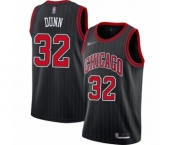 Men's Chicago Bulls #32 Kris Dunn Swingman Black Finished Basketball Jersey - Statement Edition