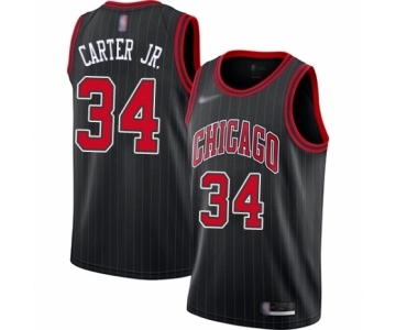 Men's Chicago Bulls #34 Wendell Carter Jr. Authentic Black Finished Basketball Jersey - Statement Edition