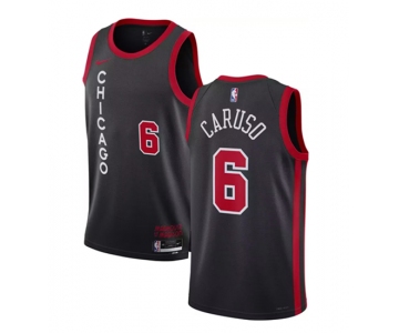 Men's Chicago Bulls #6 Alex Caruso Black 2023-24 City Edition Stitched Basketball Jersey