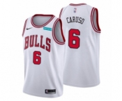 Men's Chicago Bulls #6 Alex Caruso White Edition Swingman Stitched Basketball Jersey