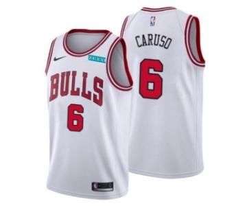 Men's Chicago Bulls #6 Alex Caruso White Edition Swingman Stitched Basketball Jersey