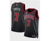 Men's Chicago Bulls #7 Jalen Smith Black 2024 Draft Statement Edition Stitched Basketball Jersey