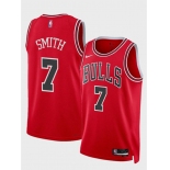 Men's Chicago Bulls #7 Jalen Smith Red 2024 Icon Edition Stitched Basketball Jersey