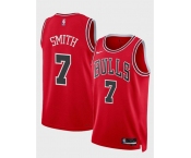 Men's Chicago Bulls #7 Jalen Smith Red 2024 Icon Edition Stitched Basketball Jersey