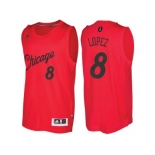 Men's Chicago Bulls #8 Robin Lopez Red 2016 Christmas Day NBA Swingman Jersey