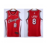 Men's Chicago Bulls  #8 Zach LaVine 75th Anniversary Red Edition Swingman Stitched Basketball Jersey