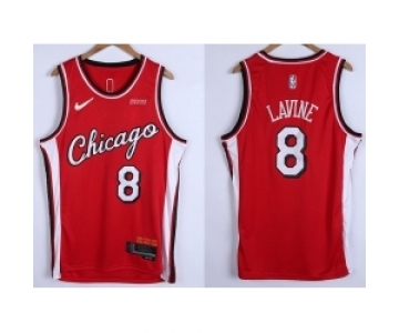 Men's Chicago Bulls  #8 Zach LaVine 75th Anniversary Red Edition Swingman Stitched Basketball Jersey