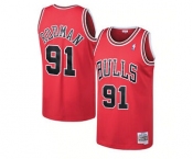 Men's Chicago Bulls #91 Dennis Rodman Mitchell & Ness 1997-1998 Hardwood Classics Jersey - Red