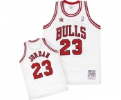 Men's Mitchell and Ness Chicago Bulls #23 Michael Jordan Authentic White 1998 Throwback NBA Jersey