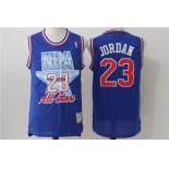 Men's Mitchell and Ness Chicago Bulls #23 Michael Jordan Swingman Blue 1992 All Star Throwback NBA Jersey