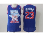 Men's Mitchell and Ness Chicago Bulls #23 Michael Jordan Swingman Blue 1992 All Star Throwback NBA Jersey