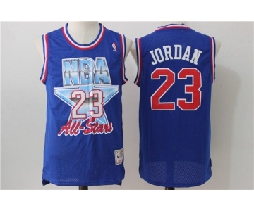 Men's Mitchell and Ness Chicago Bulls #23 Michael Jordan Swingman Blue 1992 All Star Throwback NBA Jersey