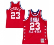 Men's Mitchell and Ness Chicago Bulls #23 Michael Jordan Swingman Red 1992 All Star Throwback NBA Jersey