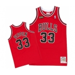 Men's Mitchell and Ness Chicago Bulls #33 Scottie Pippen Swingman Red Throwback NBA Jersey