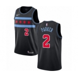 Men's Nike Chicago Bulls #2 Jabari Parker Swingman Black NBA Jersey - City Edition