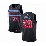 Men's Nike Chicago Bulls #23 Michael Jordan Authentic Black NBA Jersey - City Edition