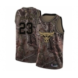 Men's Nike Chicago Bulls #23 Michael Jordan Swingman Camo Realtree Collection NBA Jersey