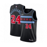 Men's Nike Chicago Bulls #24 Lauri Markkanen Swingman Black NBA Jersey - City Edition