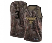 Men's Nike Chicago Bulls #3 Omer Asik Swingman Camo Realtree Collection NBA Jersey