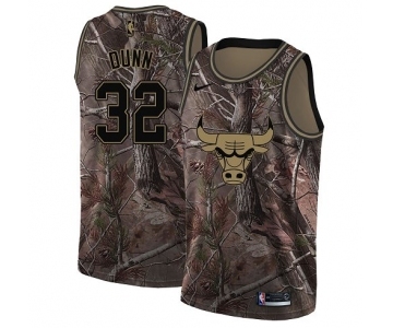 Men's Nike Chicago Bulls #32 Kris Dunn Swingman Camo Realtree Collection NBA Jersey