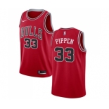 Men's Nike Chicago Bulls #33 Scottie Pippen Swingman Red Road NBA Jersey - Icon Edition