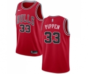 Men's Nike Chicago Bulls #33 Scottie Pippen Swingman Red Road NBA Jersey - Icon Edition