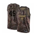 Men's Nike Chicago Bulls #45 Denzel Valentine Swingman Camo Realtree Collection NBA Jersey