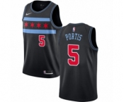 Men's Nike Chicago Bulls #5 Bobby Portis Authentic Black NBA Jersey - City Edition