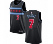 Men's Nike Chicago Bulls #7 Justin Holiday Authentic Black NBA Jersey - City Edition