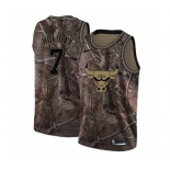 Men's Nike Chicago Bulls #7 Justin Holiday Swingman Camo Realtree Collection NBA Jersey