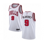 Men's Nike Chicago Bulls #9 Antonio Blakeney Authentic White NBA Jersey - Association Edition