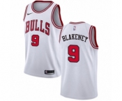 Men's Nike Chicago Bulls #9 Antonio Blakeney Authentic White NBA Jersey - Association Edition