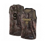 Men's Nike Chicago Bulls #9 Antonio Blakeney Swingman Camo Realtree Collection NBA Jersey