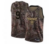 Men's Nike Chicago Bulls #9 Antonio Blakeney Swingman Camo Realtree Collection NBA Jersey