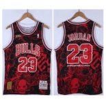 Men's Red Black Chicago Bulls #23 Michael Jordan 1995-96 Throwback Stitched Jersey