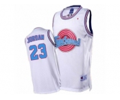 Men's Space Jam #23 Michael Jordan Tune Squad Throwback White Jersey