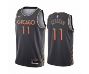 Nike Chicago Bulls #11 Demar Derozan Black NBA Swingman 2020-21 City Edition Jersey