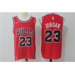 Nike NBA Chicago Bulls #23 Michael Jordan Jersey 2017-18 New Season Red Jersey