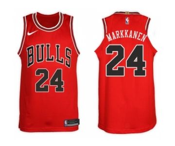 Nike NBA Chicago Bulls #24 Lauri Markkanen Jersey 2017-18 New Season Red Jersey