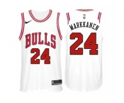 Nike NBA Chicago Bulls #24 Lauri Markkanen Jersey 2017-18 New Season White Jersey