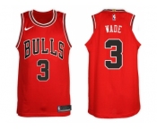 Nike NBA Chicago Bulls #3 Dwyane Wade Jersey 2017-18 New Season Red Jersey